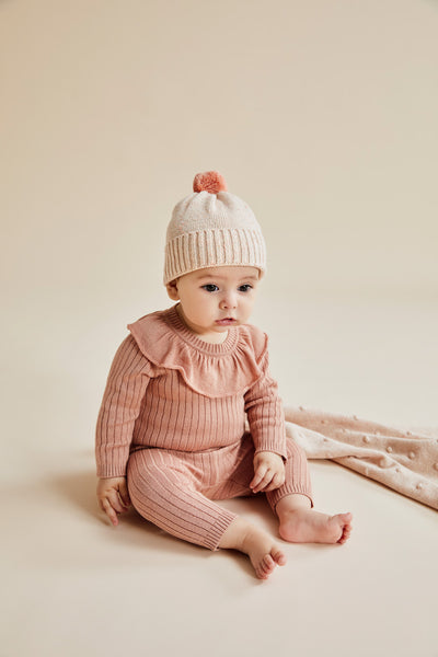 Wilson & Frenchy Knitted Rib Legging - Dusk Fleck