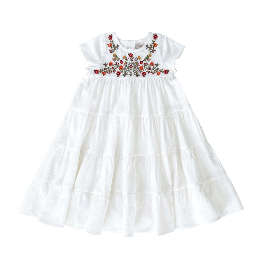 Peggy Rosie Dress - White