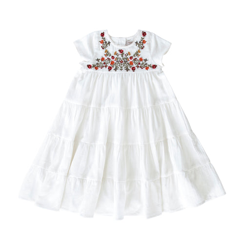 Peggy Rosie Dress - White