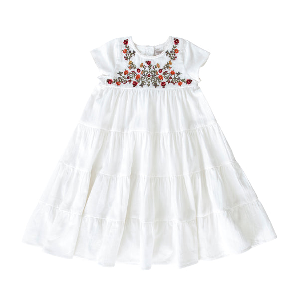 Peggy Rosie Dress - White