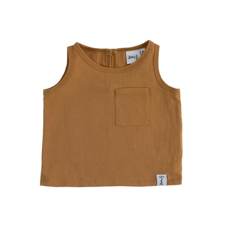 Bobby G Dainty Linen Top - Tan