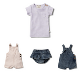 Wilson & Frenchy Organic Stripe Tee - Lavender Ecru