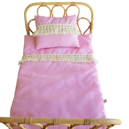 Poppie Toys - Duvet and Pillow Set - Meadow and Pink