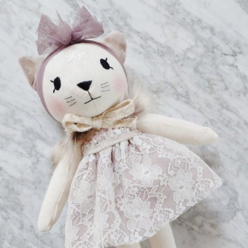 Mini Winther Co Kitten Doll - Purple and Lace