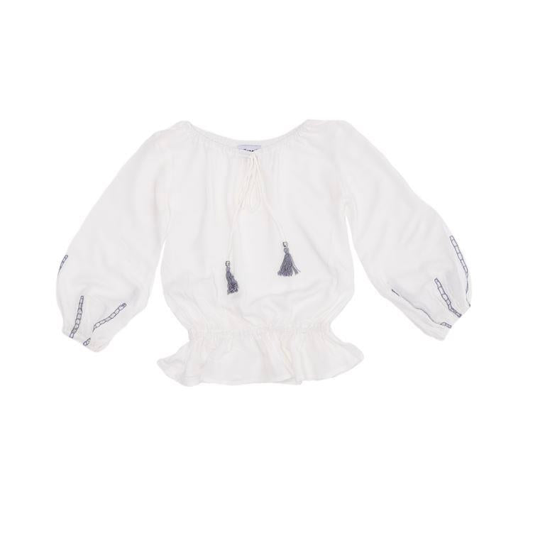 Miilovemu Cut Work Top - Cream