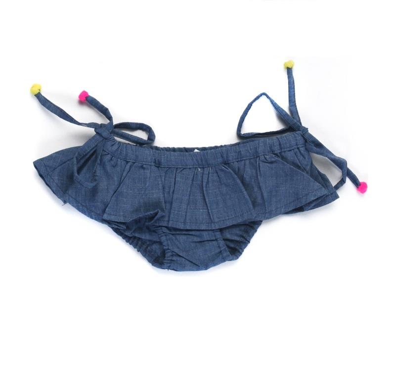 Alex & Ant Baby Tie Bloomer - Chambray