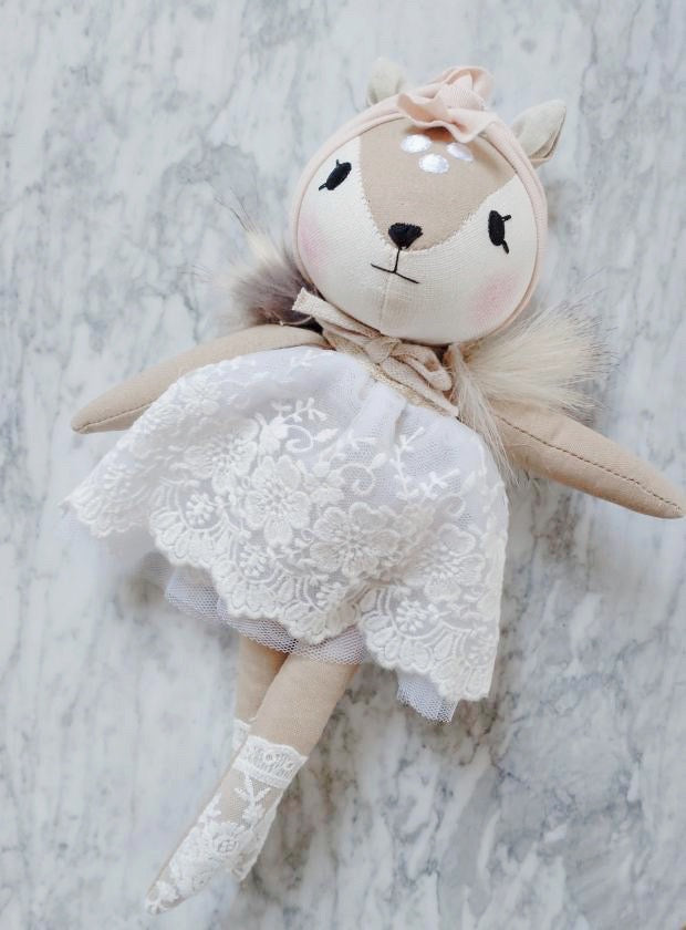 Mini Winther Co Fawn Doll - White Lace