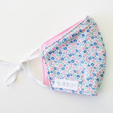 Alimrose 3 Layer Face Mask - Blue Floral YOUTH