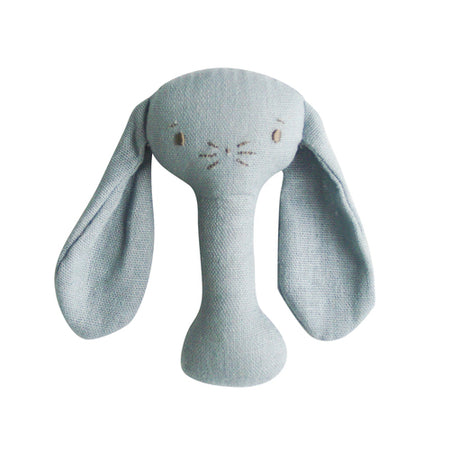 Alimrose Bobby Bunny Stick Rattle - Pink Linen