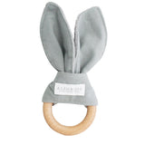Alimrose Bailey Bunny Teether - Grey Linen