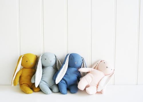 Alimrose Bobby Floppy Bunny - Chambray Linen