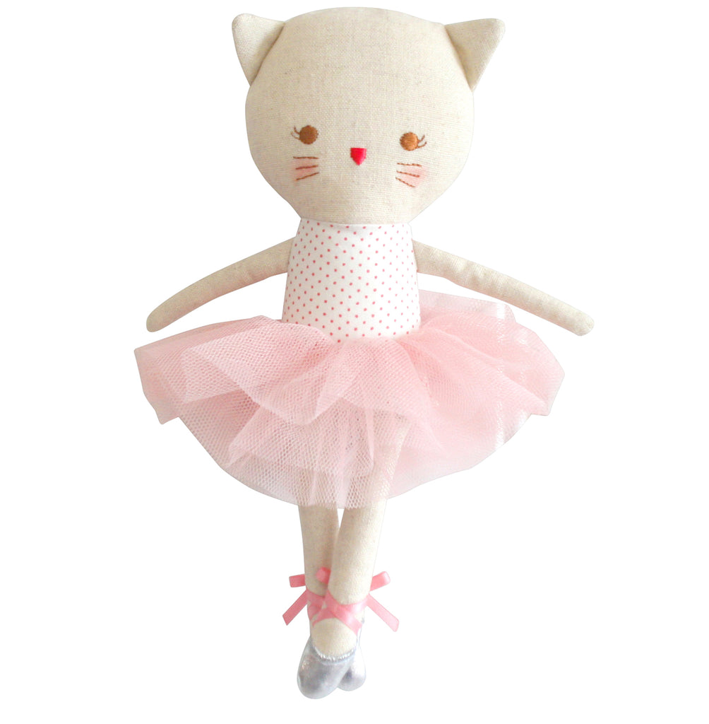 Alimrose Odette Kitty Ballerina - Spot Pink