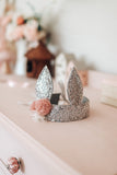 Alimrose Sequin Bunny Crown - Silver