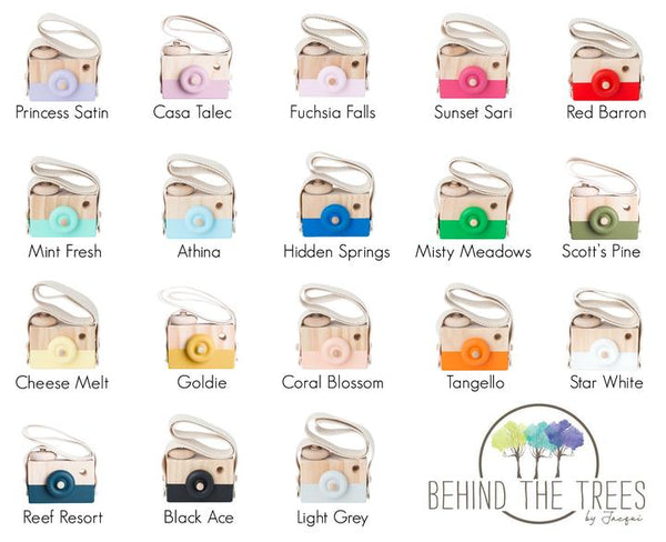 Behind The Trees Wooden Camera - Coral Blossom