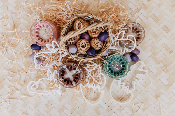 Beadie Bug Play - Play Dough Stamps - Easter Eggs