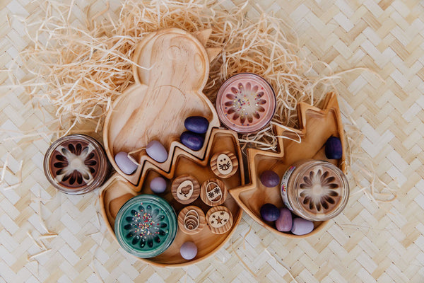 Beadie Bug Play - Play Dough Stamps - Easter Eggs