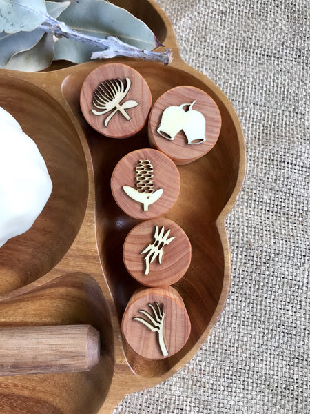 Beadie Bug Play - Play Dough Stamps - Australian Flora