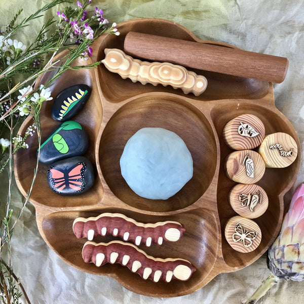 Beadie Bug Play - Play Dough Stamps - Butterfly Life Cycle