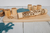 Beadie Bug Play - Wooden Engraved Play Dough Roller - Ocean