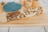 Beadie Bug Play - Wooden Engraved Play Dough Roller - Ocean