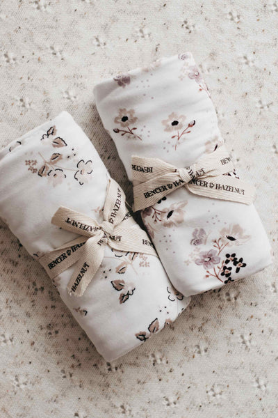 Bencer + Hazelnut Jersey Swaddle Blanket - Posy