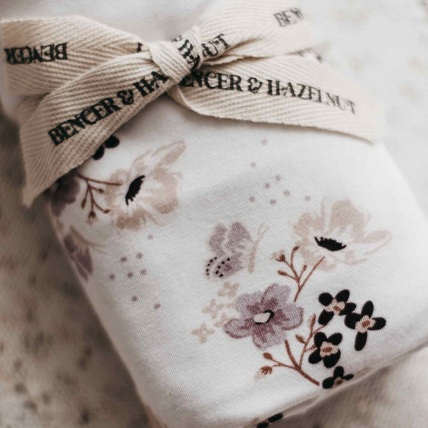 Bencer + Hazelnut Jersey Swaddle Blanket - Posy