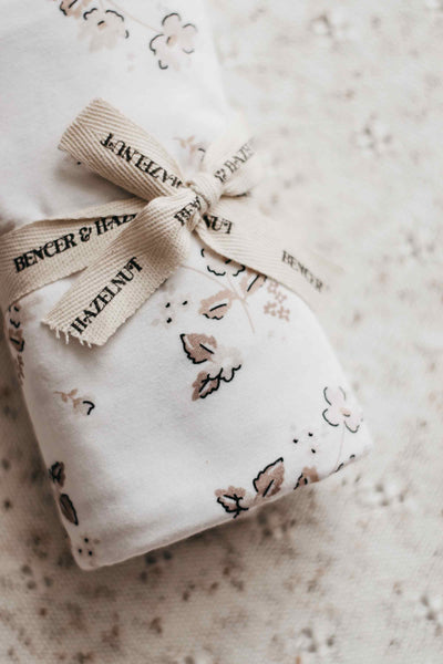 Bencer + Hazelnut Jersey Swaddle Blanket - Posy