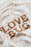 Bencer + Hazelnut Knit Jumper - Love Bug - Oatmeal