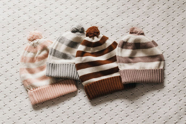 Bencer + Hazelnut Knit Beanie - Rust