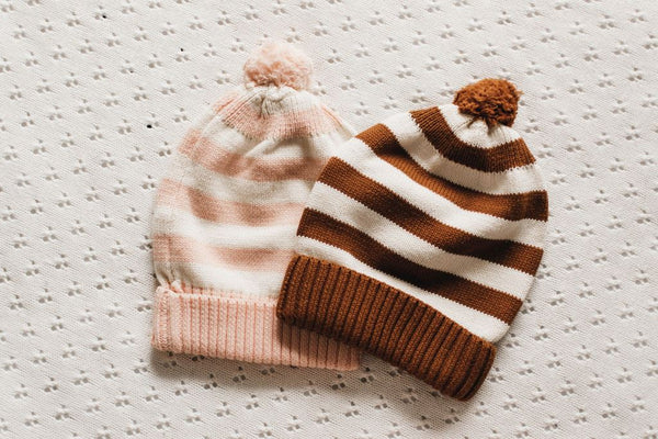 Bencer + Hazelnut Knit Beanie - Rust