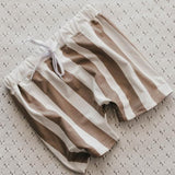 Bencer + Hazelnut Swim Shorties - Stripey