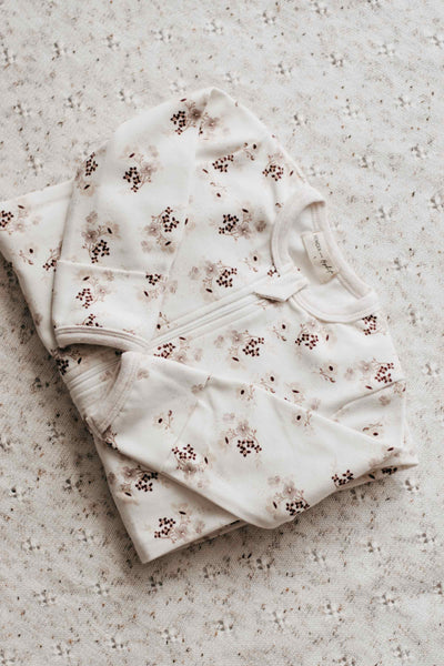 Bencer + Hazelnut Long Sleeve Zip Romper - Posy