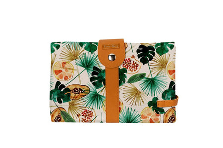 The Somewhere Co. Travel Baby Change Mat and Wallet - Mustard Floral