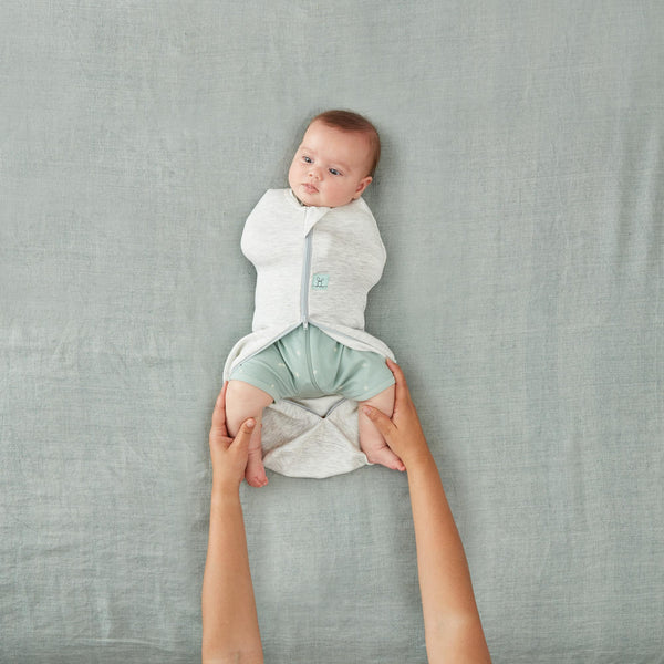 ergoPouch Cocoon 1 Tog Organic Baby Swaddle - Grey Marle
