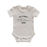 Bencer + Hazelnut Bodysuit - My First Christmas - White