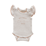 Bencer + Hazelnut Bodysuit - My First Christmas - Pink