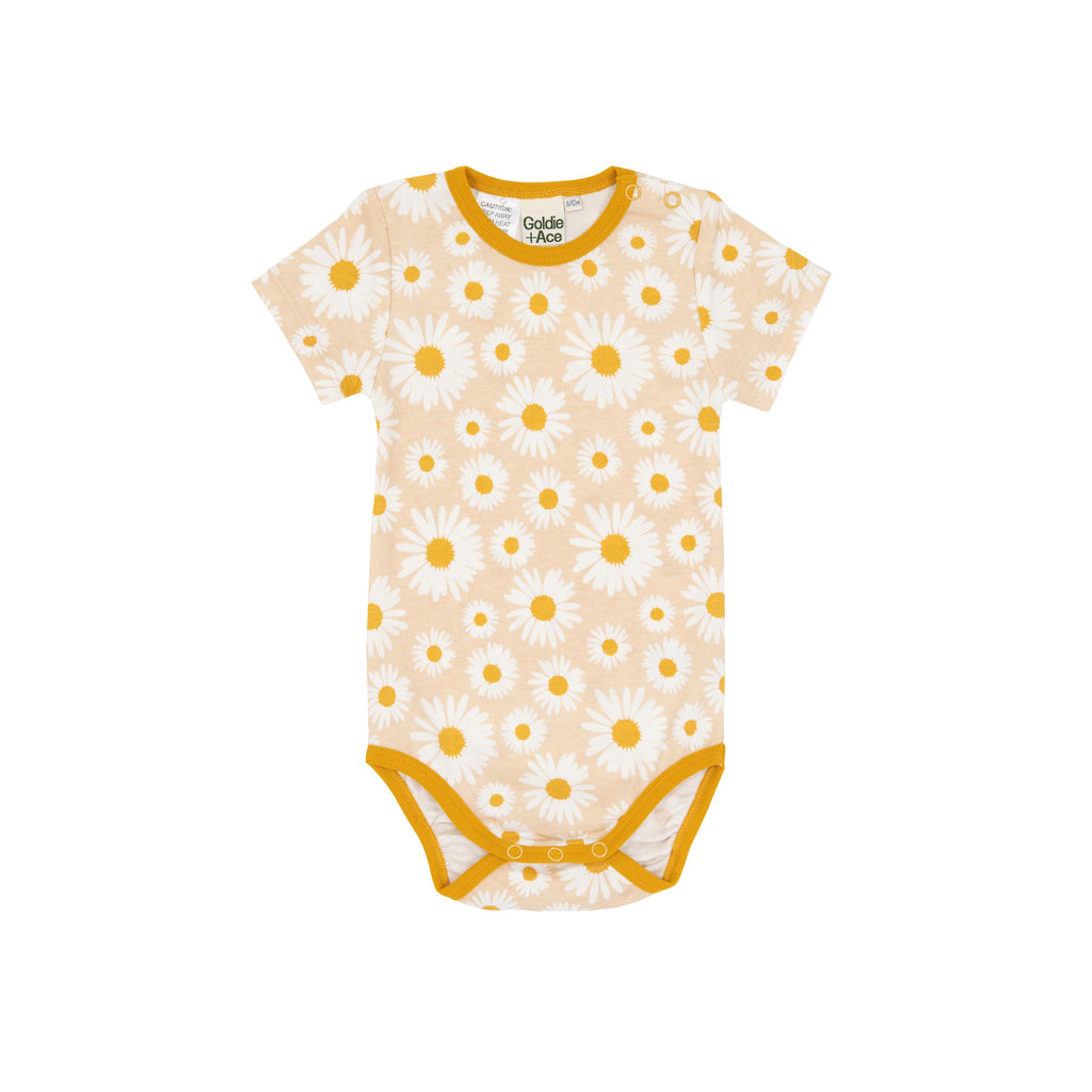Goldie + Ace Short Sleeve Bodysuit - Daisy - Buttercream