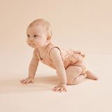 Wilson & Frenchy Organic Rib Ruffle Bodysuit - Little Orange