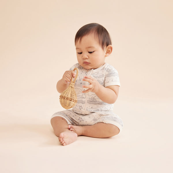 Wilson & Frenchy Organic Cotton Zipsuit - Seaside