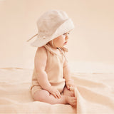 Wilson & Frenchy Organic Stripe Rib Playsuit - Toffee