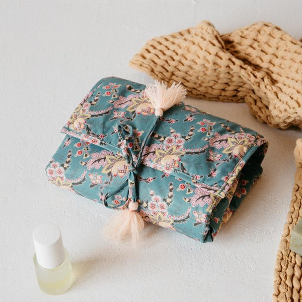 Louise Misha Olayde Change Mat - Blue French Flowers