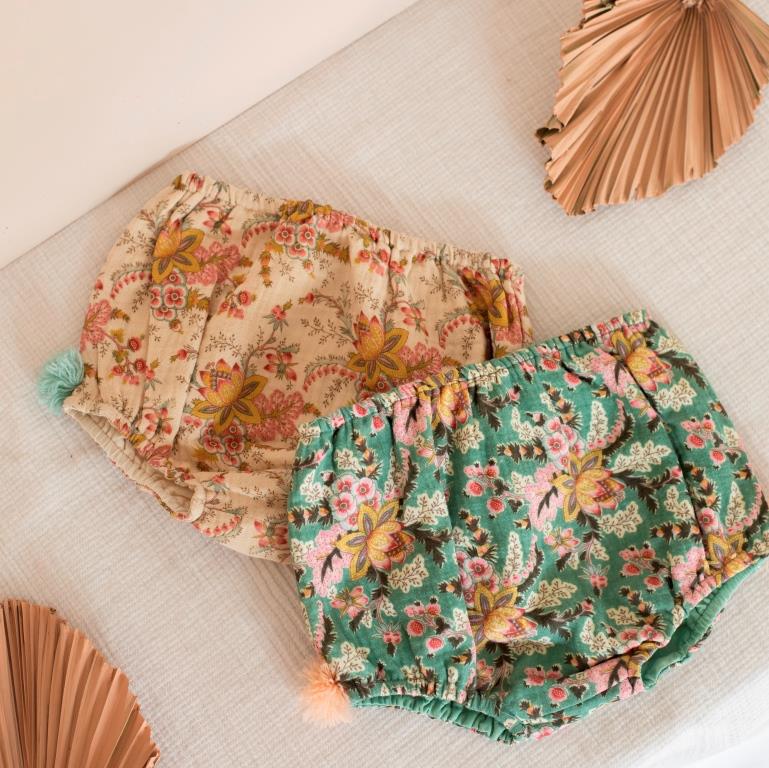 Louise Misha Valentine Bloomers - French Blue Flowers Organic Cotton