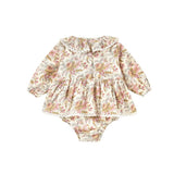 Louise Misha Ghilena Romper - French Cream Flowers Organic Cotton