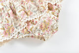 Louise Misha Ghilena Romper - French Cream Flowers Organic Cotton