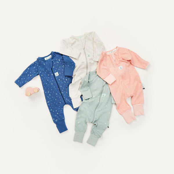 ergoPouch 1.0 tog Long Sleeve Bamboo Layers - Grey Marle