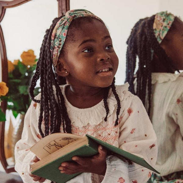 Louise Misha Julie Headband - Blue French Flowers