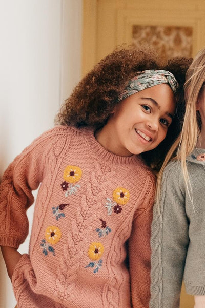 Louise Misha Julie Headband - Blue French Flowers