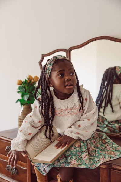 Louise Misha Julie Headband - Blue French Flowers