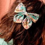 Louise Misha Lisa Hair Clip - Blue French Flowers