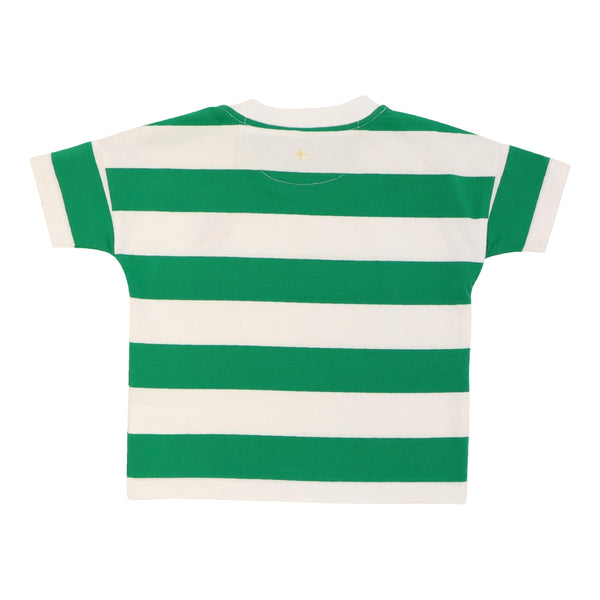 Goldie + Ace Crew Yarn Dye Jersey Stripe Tee - Ivy/Green